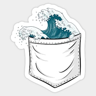 Breaking Japanese Wave In Your Pocket Sticker